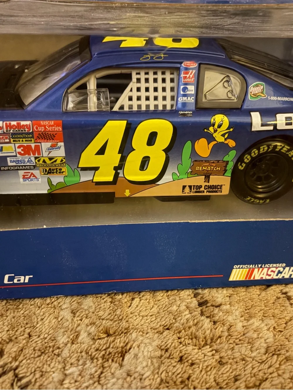 Lowe's #48 Blue and Yellow Die-Cast NASCAR Collectible NWT collectible gifts